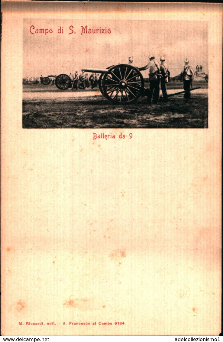 7415) CARTOLINA -MILITARI-CAMPO DI SAN MAURIZIO-BATTERIA DA 9-NUOVA - Manovre