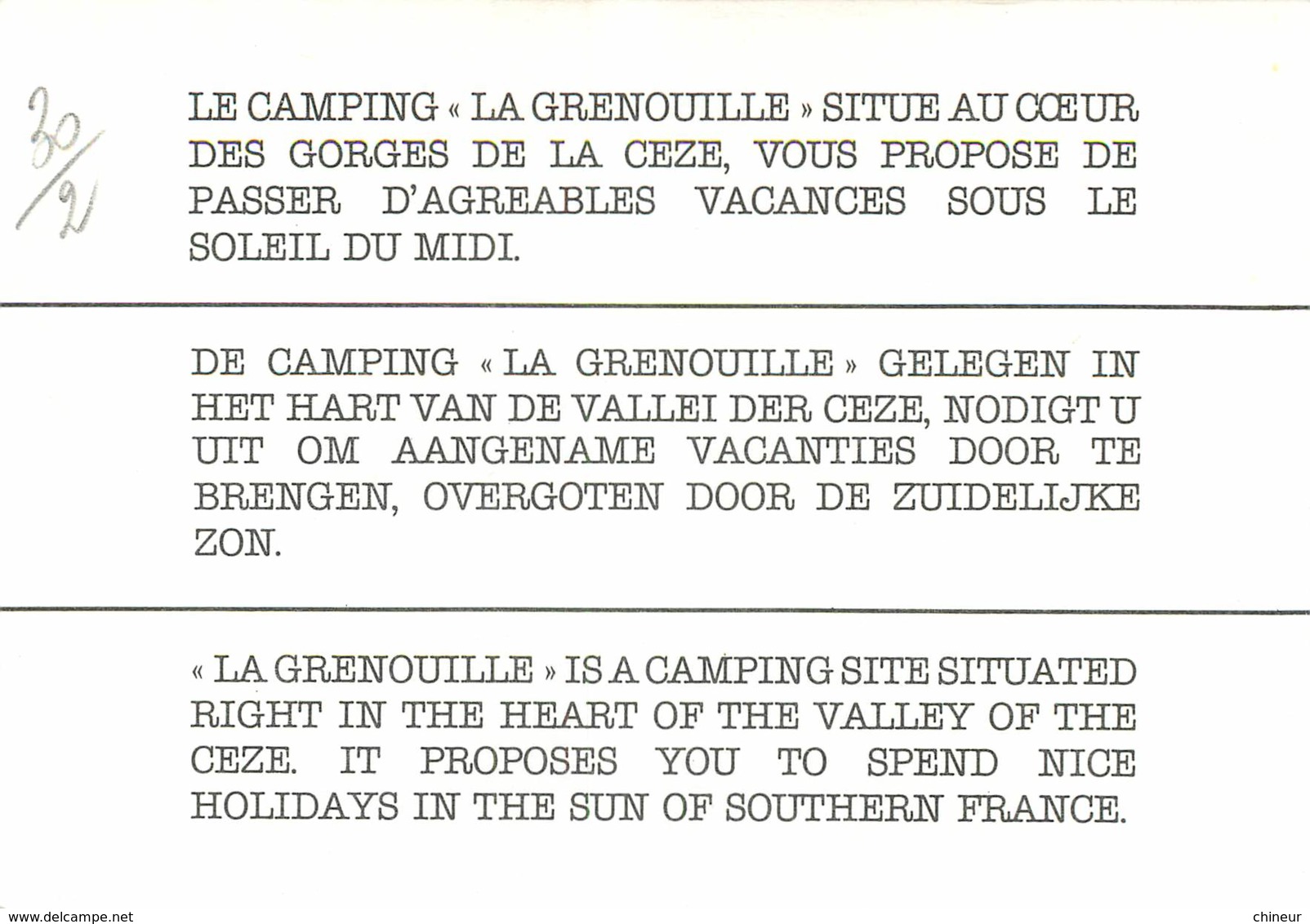 GOUDARGUES CAMPING LA GRENOUILLE - Other & Unclassified