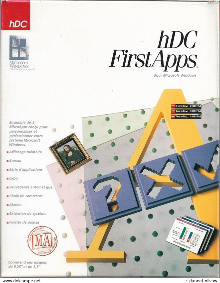 HDC FirstApps Pour Windows 3.0 Ou Supérieur (1990, TBE+) - Altri & Non Classificati