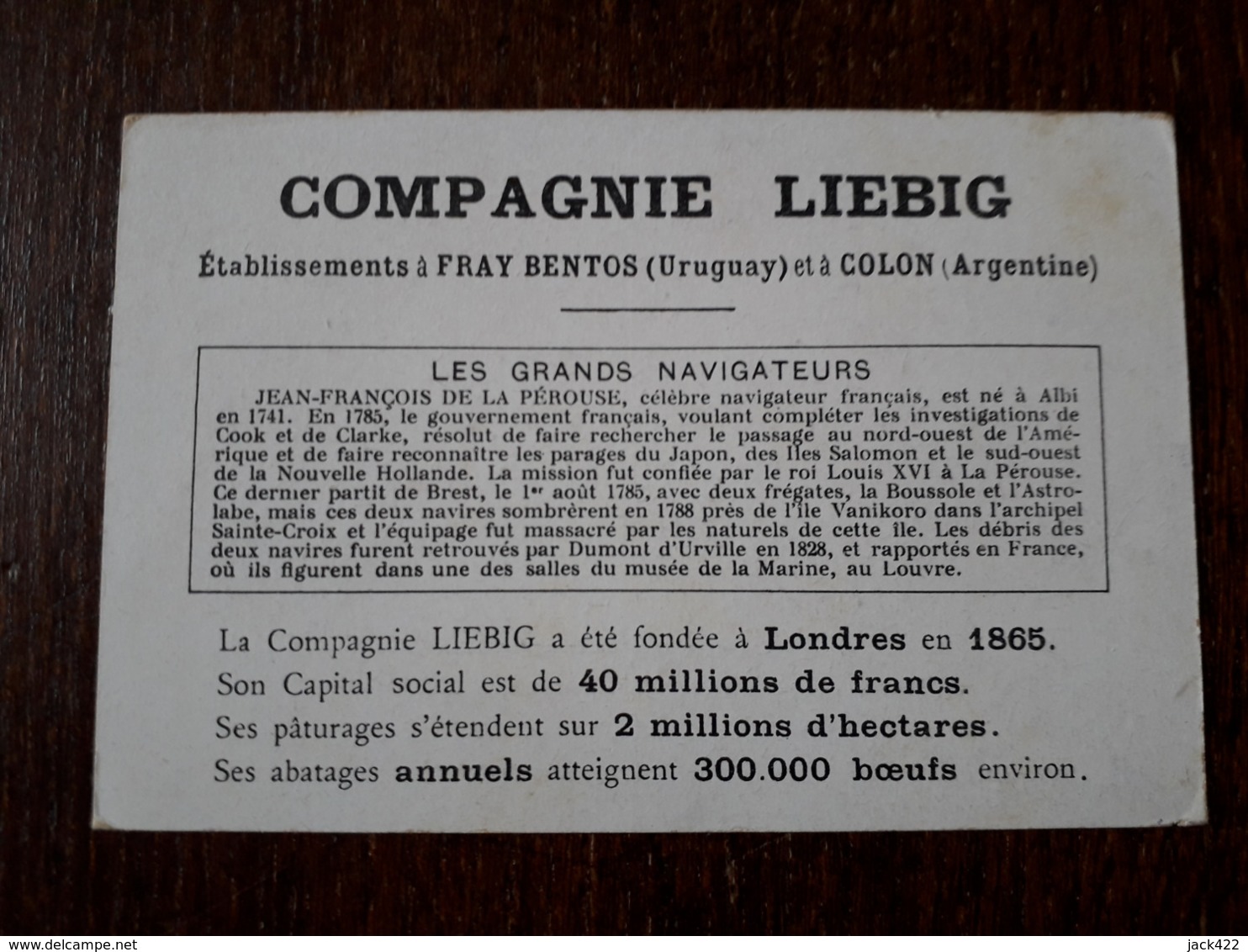 L25/24 RARE .Chromo Liebig  Grands Navigateurs .La Perouse. Naufrage Astrolabe Et De  La Boussole - Liebig