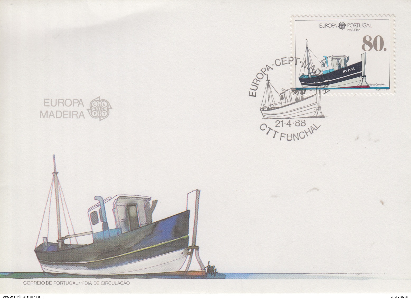 Enveloppe  FDC  1er  Jour   PORTUGAL   MADERE   EUROPA    1988 - 1988