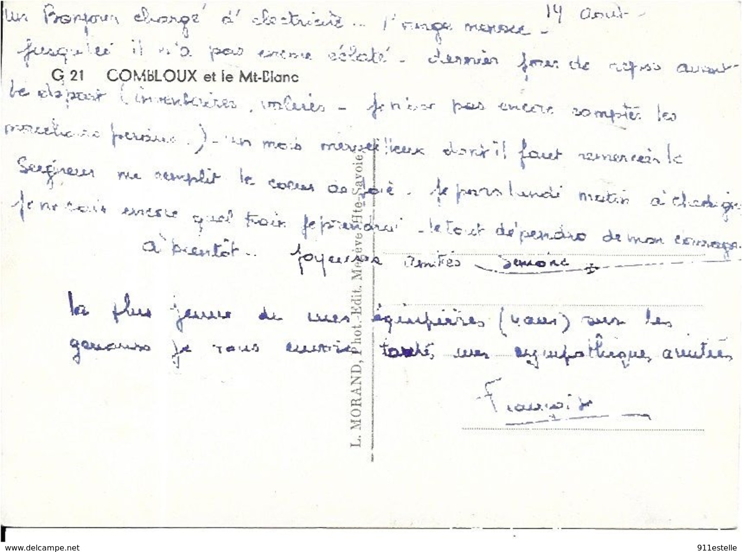 74  COMBLOUX . ET LE MONT BLANC - Combloux