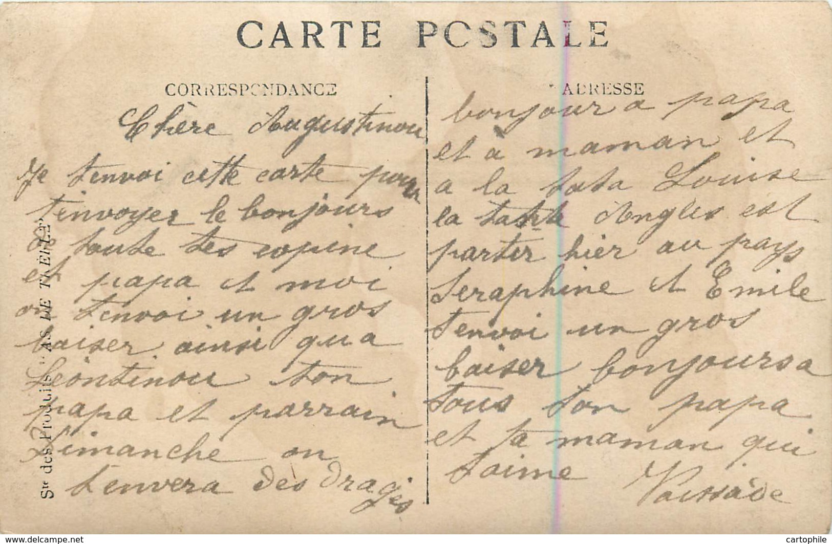 Carte Photo Très Animée Devant Une Boulangerie - Ecrite Par Famille Vayssade / Angles - Région Parisienne - Other & Unclassified