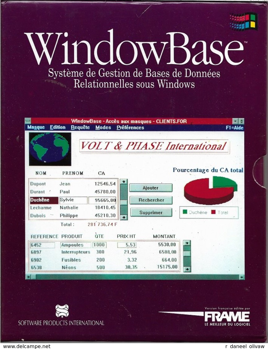 WindowBase Pour Windows 3.0 Ou Supérieur (1992, TBE+) - Other & Unclassified