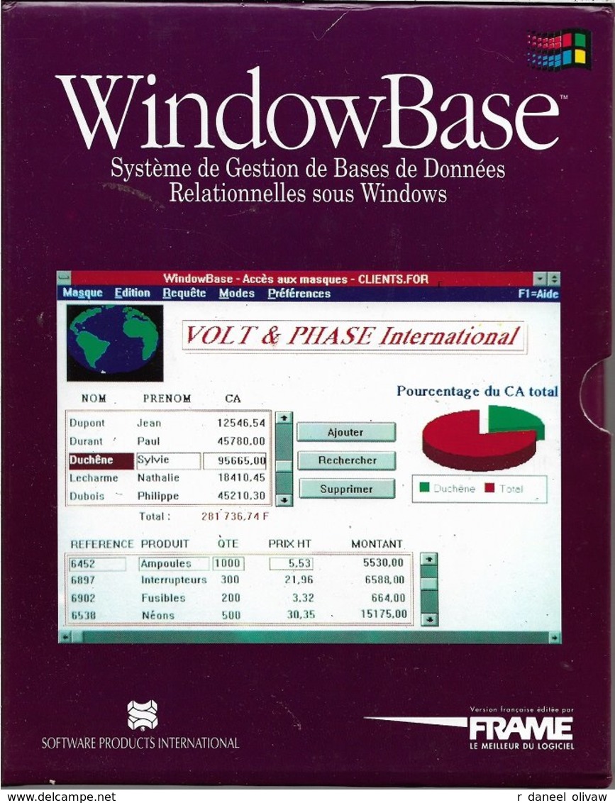 WindowBase Pour Windows 3.0 Ou Supérieur (1992, TBE+) - Sonstige & Ohne Zuordnung