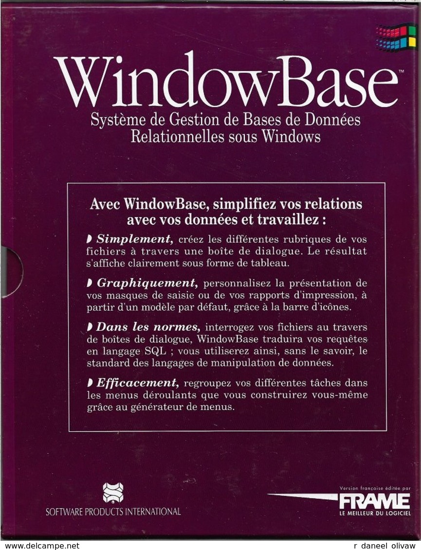 WindowBase Pour Windows 3.0 Ou Supérieur (1992, TBE+) - Other & Unclassified