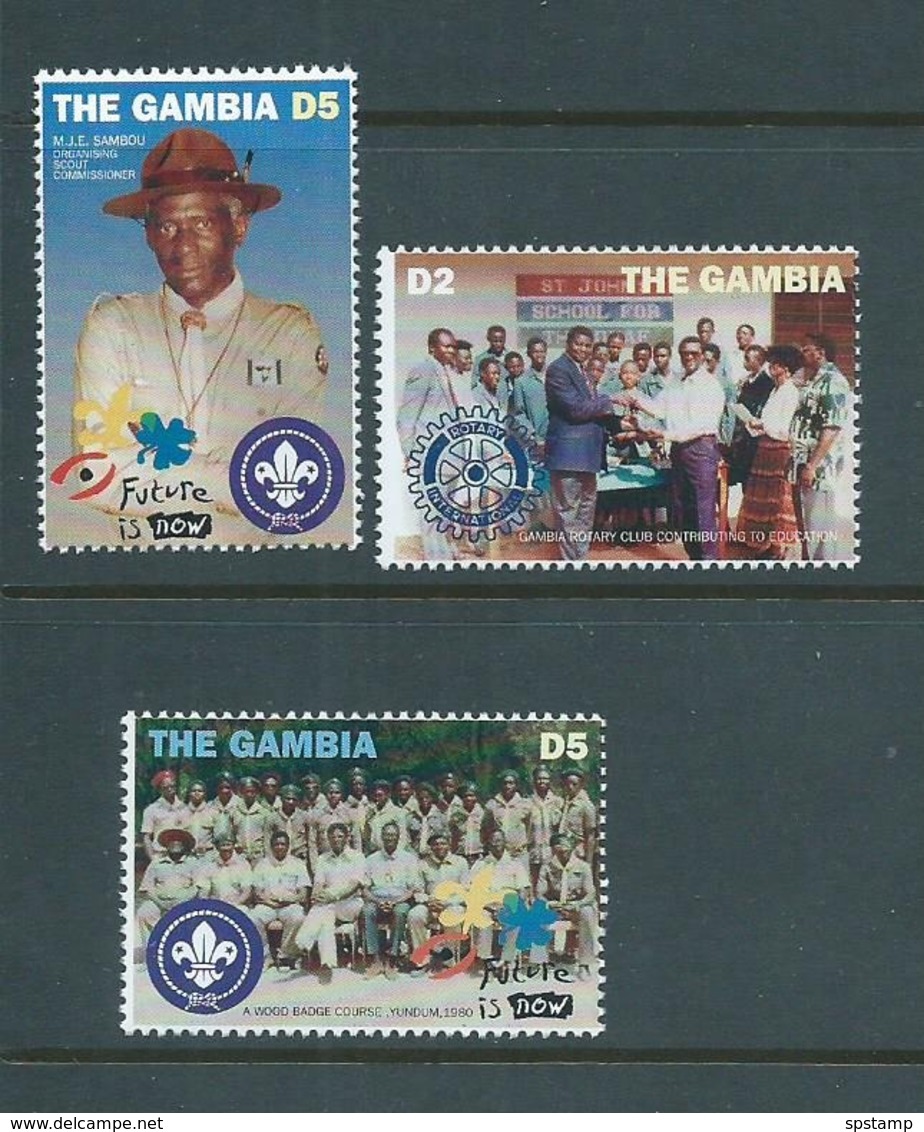 Gambia 1995 Boy Scout Rotary Set 3 MNH - Gambia (1965-...)