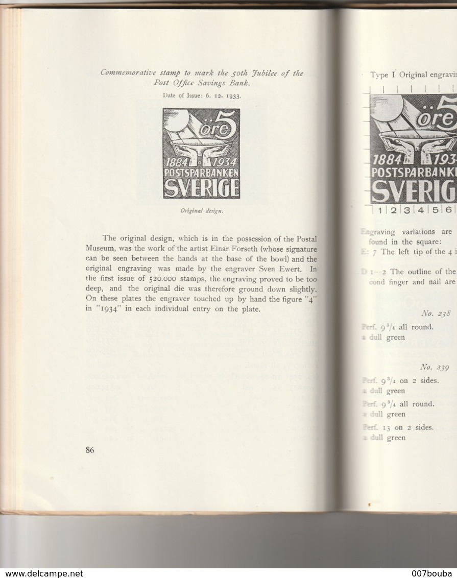 Suède - Postage Stamps of Sweden 1920 - 1945 / Georg Menzinsky 1946 / 158 pages