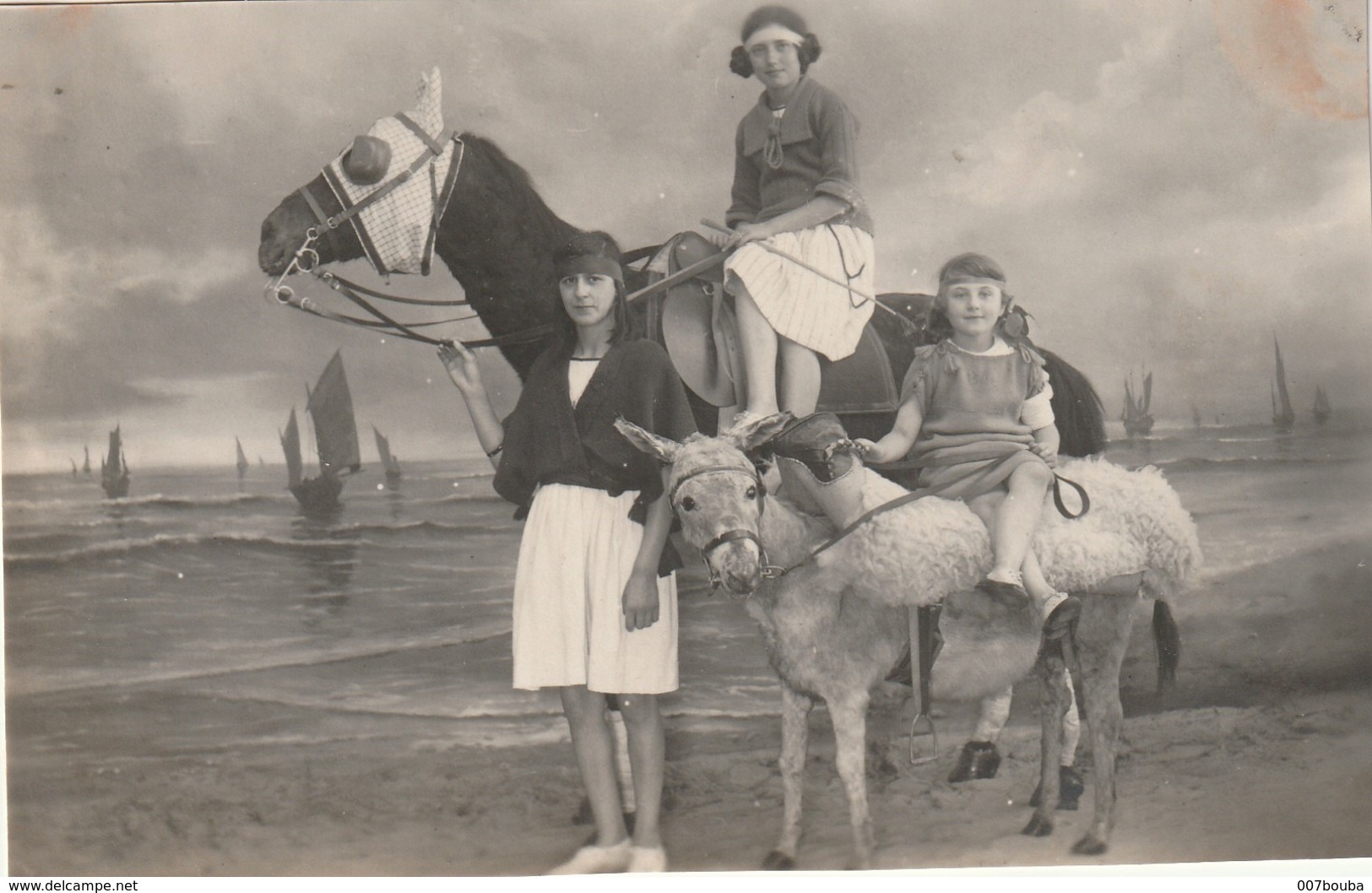 Carte  Photo HOUTART ?  DIGUE DE MER BLANKENBERGHE  Montage Trucage - Blankenberge