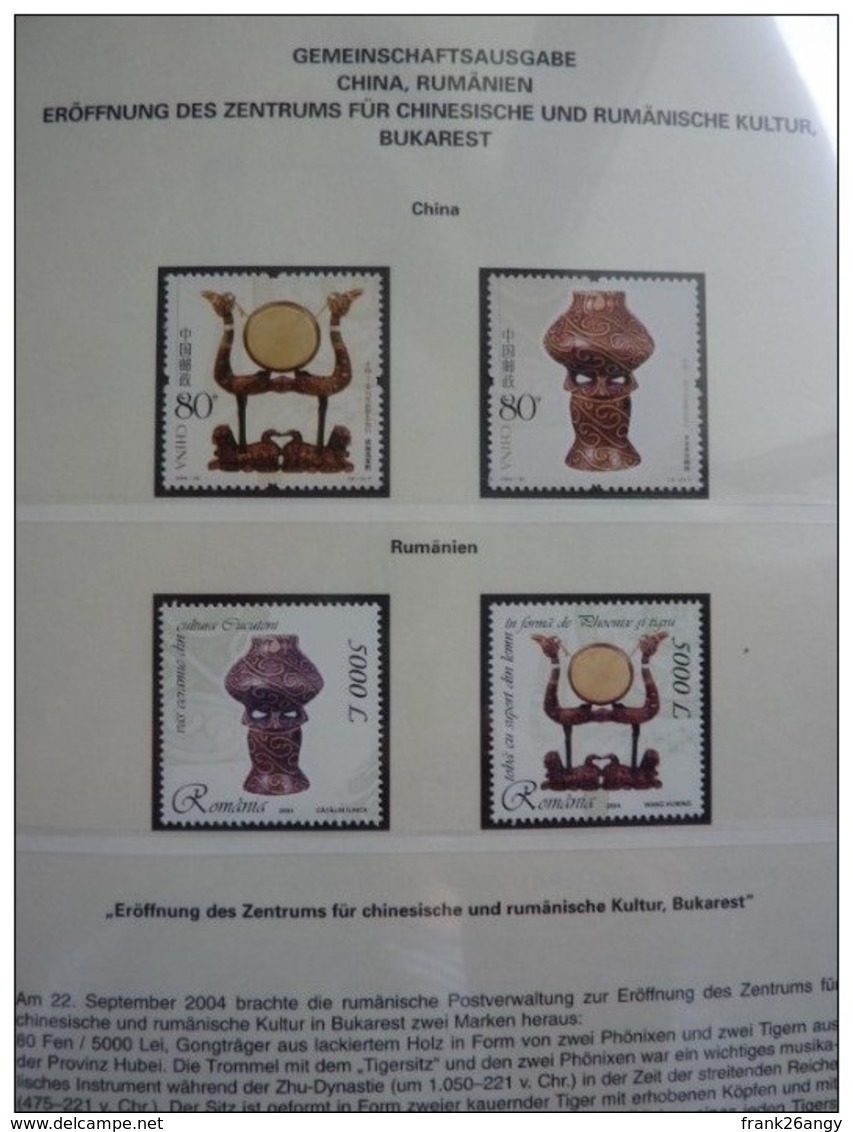 Emissioni Congiunte CINA 2004, Handicrafts 2v, Joint Issue Romania 2 Serie Cpl. 4v. Nuovi** - Gemeinschaftsausgaben