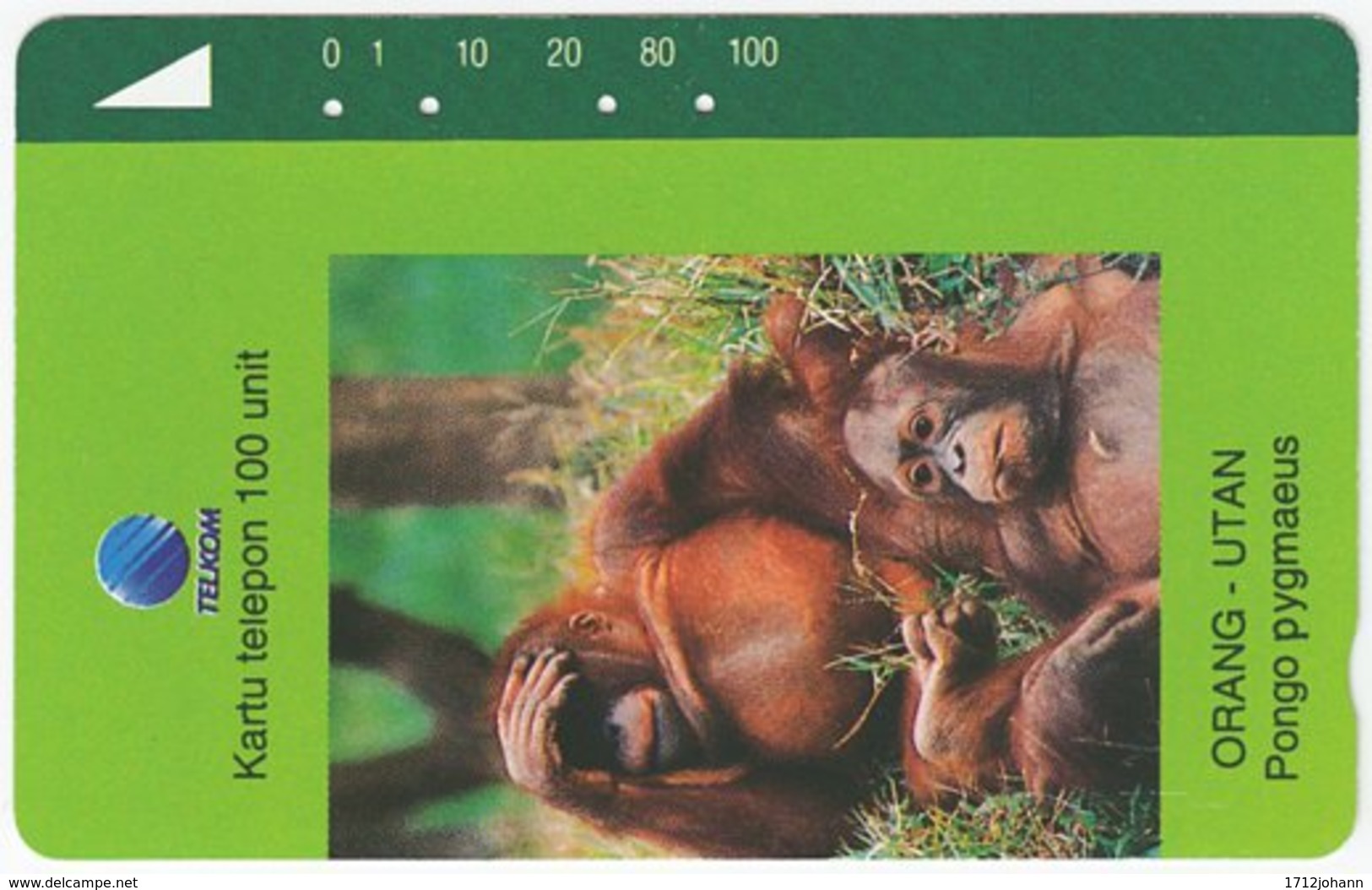 INDONESIA A-353 Magnetic Telekom - Animal, Monkey - Used - Indonesien