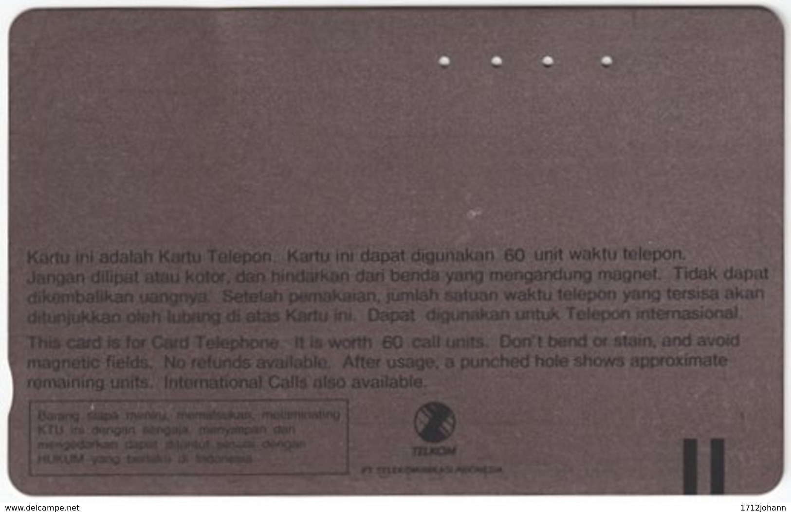 INDONESIA A-365 Magnetic Telekom - Animal, Waran - Used - Indonesien