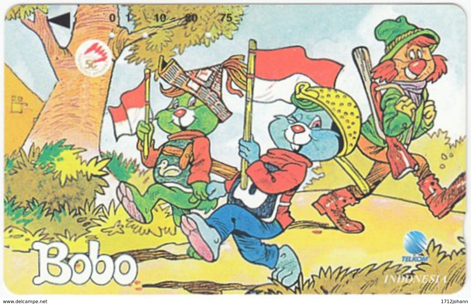 INDONESIA A-409 Magnetic Telekom - Cartoon, Bobo - Used - Indonesien