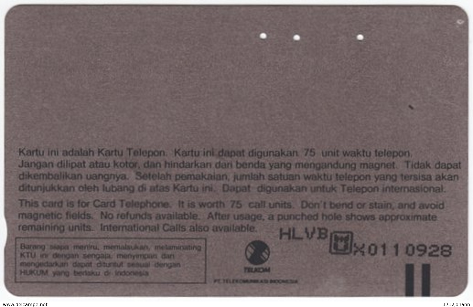 INDONESIA A-410 Magnetic Telekom - Cartoon, Bobo - Used - Indonesia