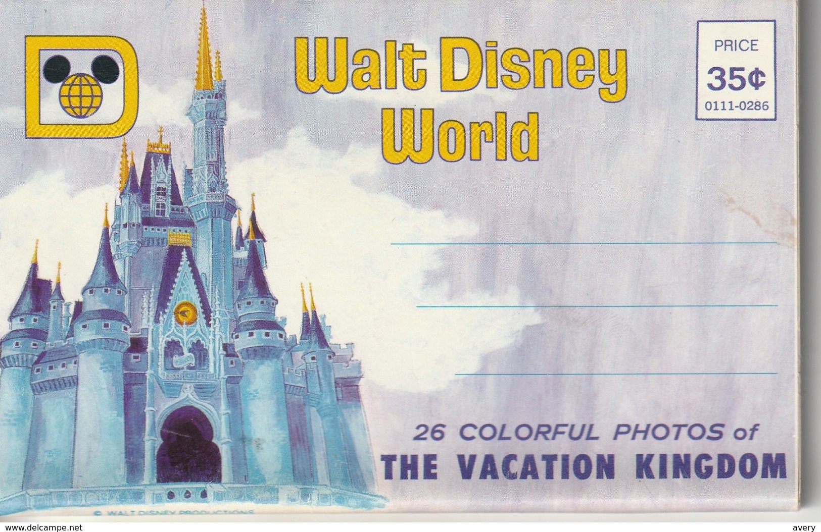 Souvenir Folder Of Walt Disney World  26 Colorful Photos Of The Vacation Kingdom - Disneyworld