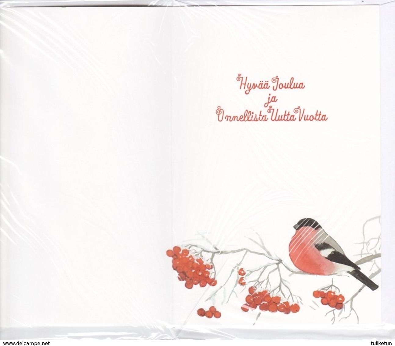 Postal Stationery - Birds - Bullfinches In Winter Landscape - Finnish Heart Association - Suomi Finland - Postage Paid - Postal Stationery