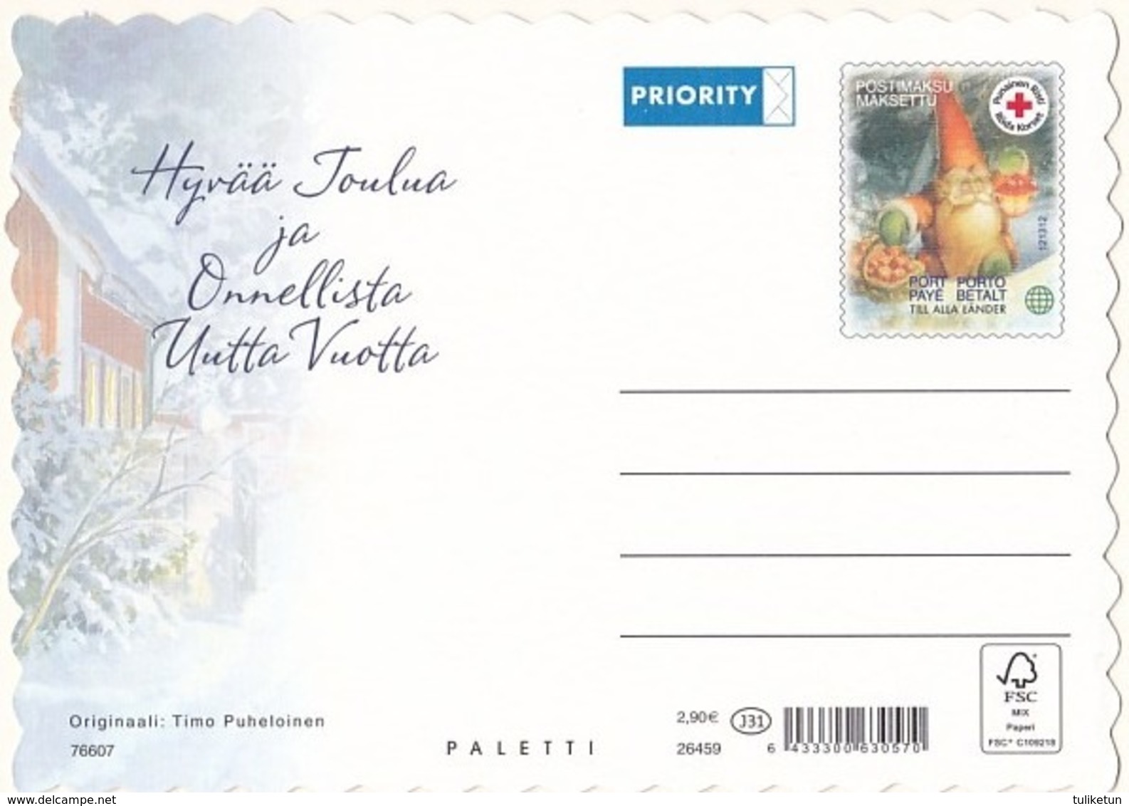 Postal Stationery - Birds - Bullfinches In Winter Landscape - Red Cross 2019 - Suomi Finland - Postage Paid - Ganzsachen