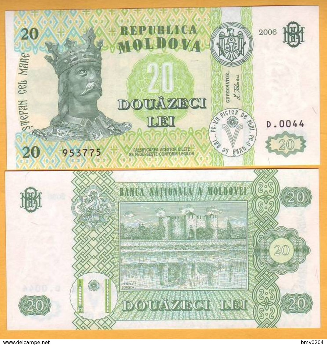 2006 Moldova ; Moldavie ; Moldau  "20 LEI  2006"  UNC 953775 - Moldavia