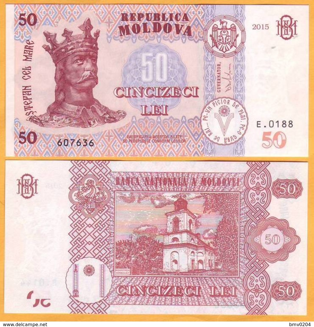 2017 2015 Moldova ; Moldavie ; Moldau    50 LEI   607636 UNC - Moldavië