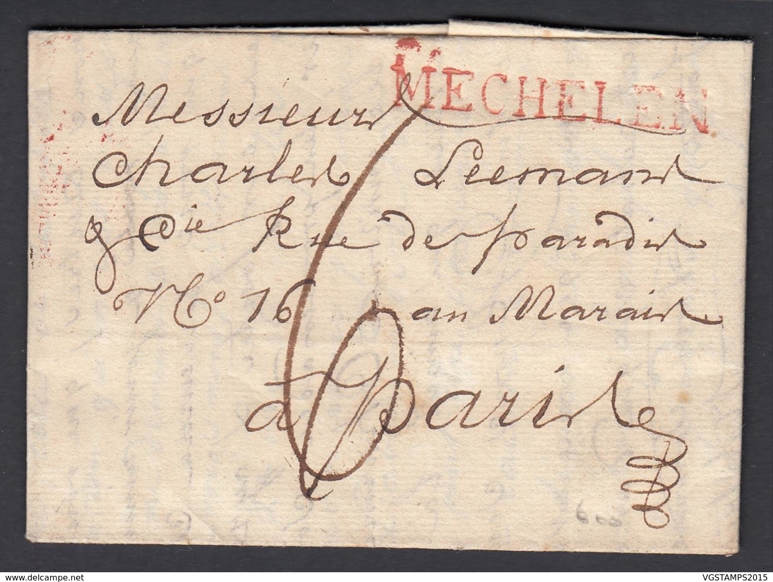 Belgique 1817 - Précurseur De Mechelen à Paris.......  (BE) DC-4335 - Other & Unclassified