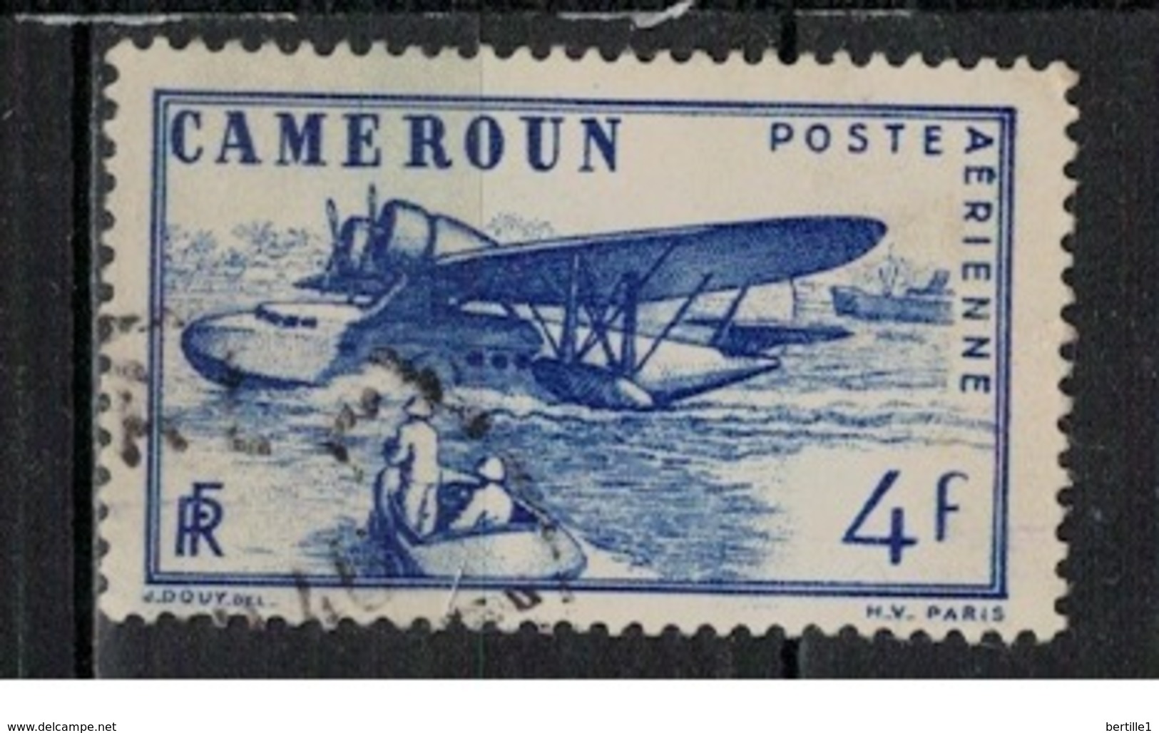 CAMEROUN             N°     YVERT   PA 6 ( 2 )    OBLITERE       ( Ob  5/47 ) - Airmail