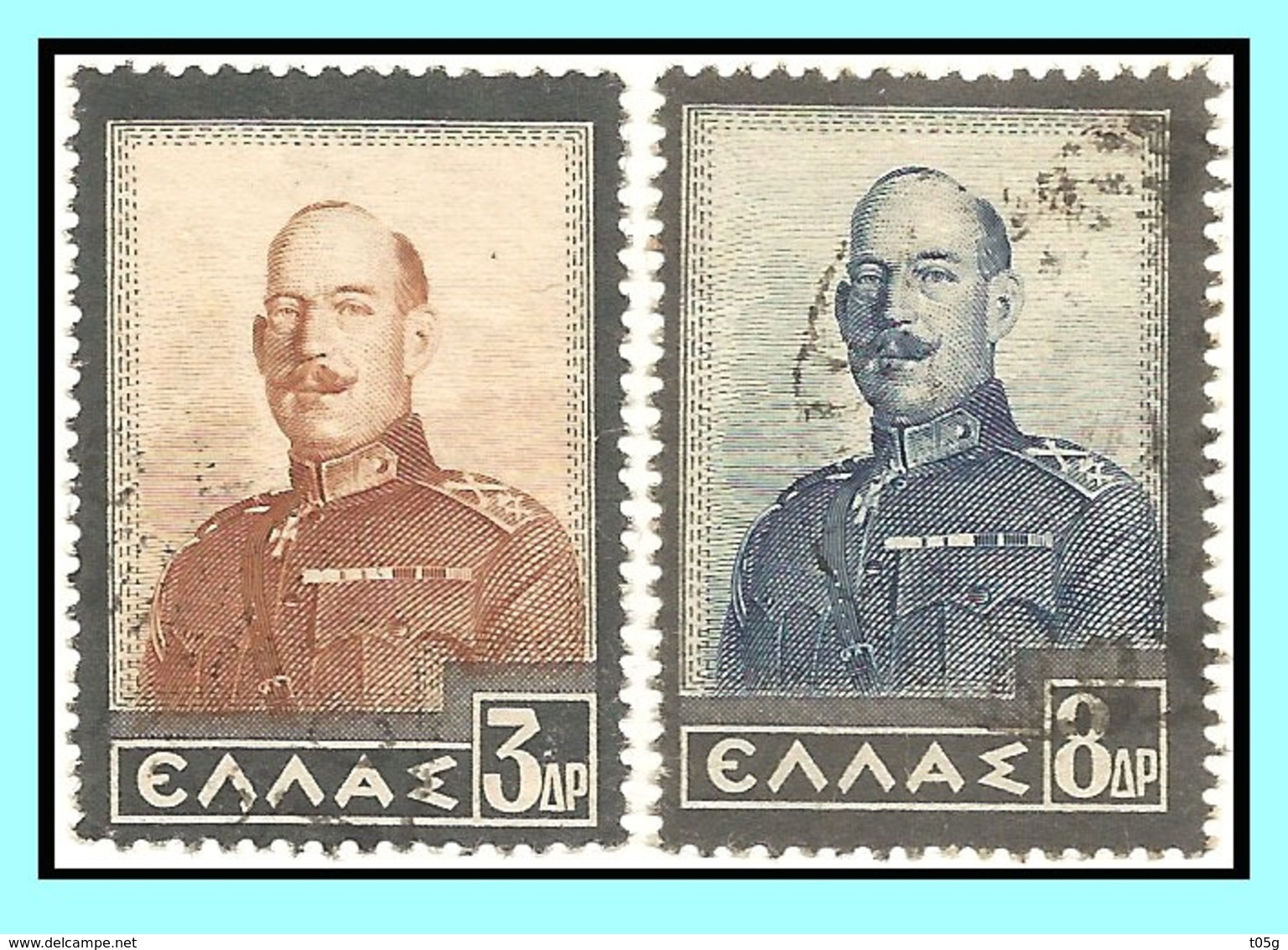 GREECE-GRECE - HELLAS 1936: Compl.set Used   - King Constantine Funeral Issue - Oblitérés