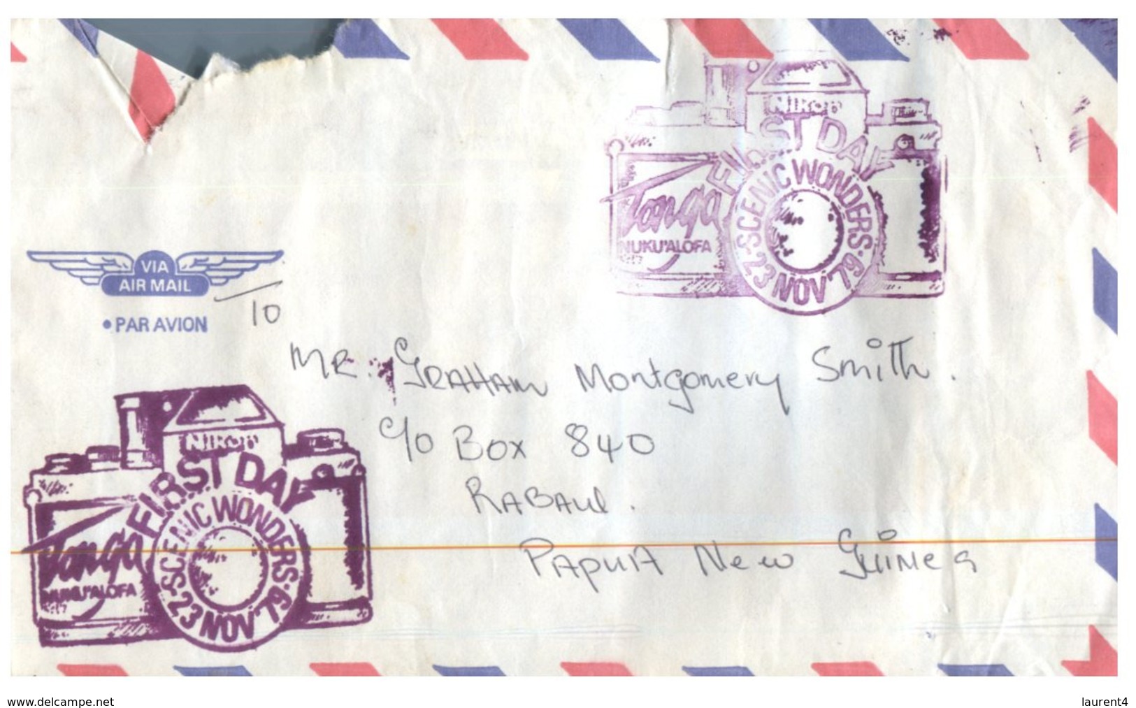 (ED 41) FDC Cover - Tonga  - Posted To Papua New Guinea (no Stamps ?) - Tonga (1970-...)