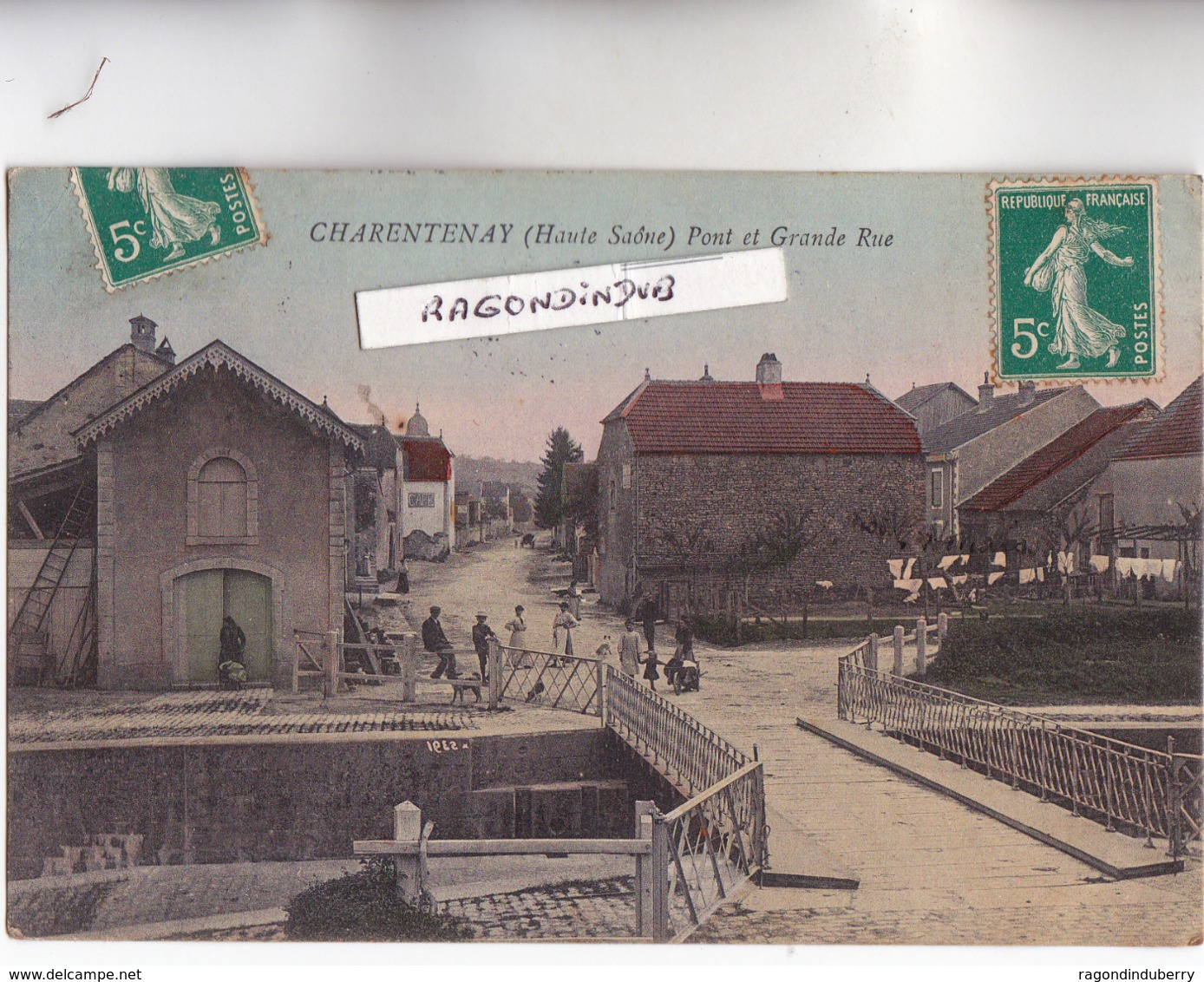 CPA - 70 - CHARENTENAY (Haute-Saône) - Pont Et Grande Ruee Carte RARE En COULEUR De 1910 - Bel état - - Otros & Sin Clasificación