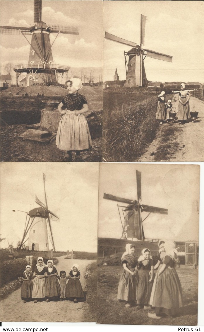 Mooi Mot Met 20 Windmolens (moulins à Vent, Windmill) Allen Uit NEDERLAND - Molinos De Viento