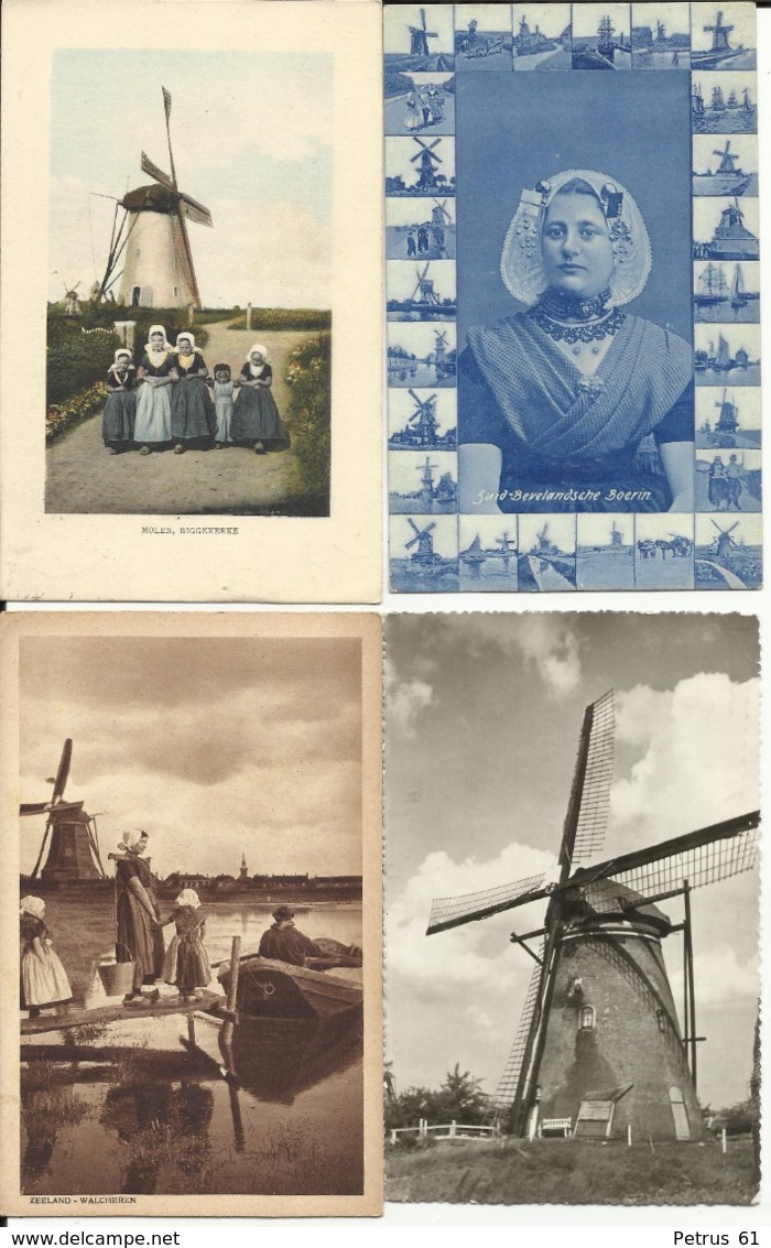 Mooi Mot Met 20 Windmolens (moulins à Vent, Windmill) Allen Uit NEDERLAND - Molinos De Viento