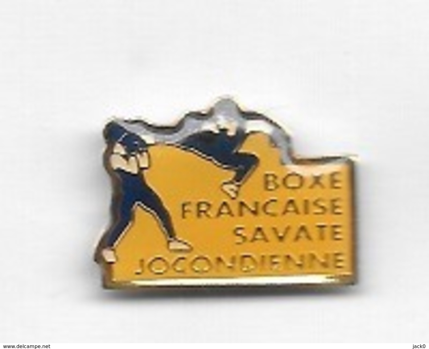 Pin's  Ville, Sport  BOXE  FRANÇAISE  SAVATE  JOCONDIENNE  à  JOUE  LES  TOURS  ( 37 ) - Boksen