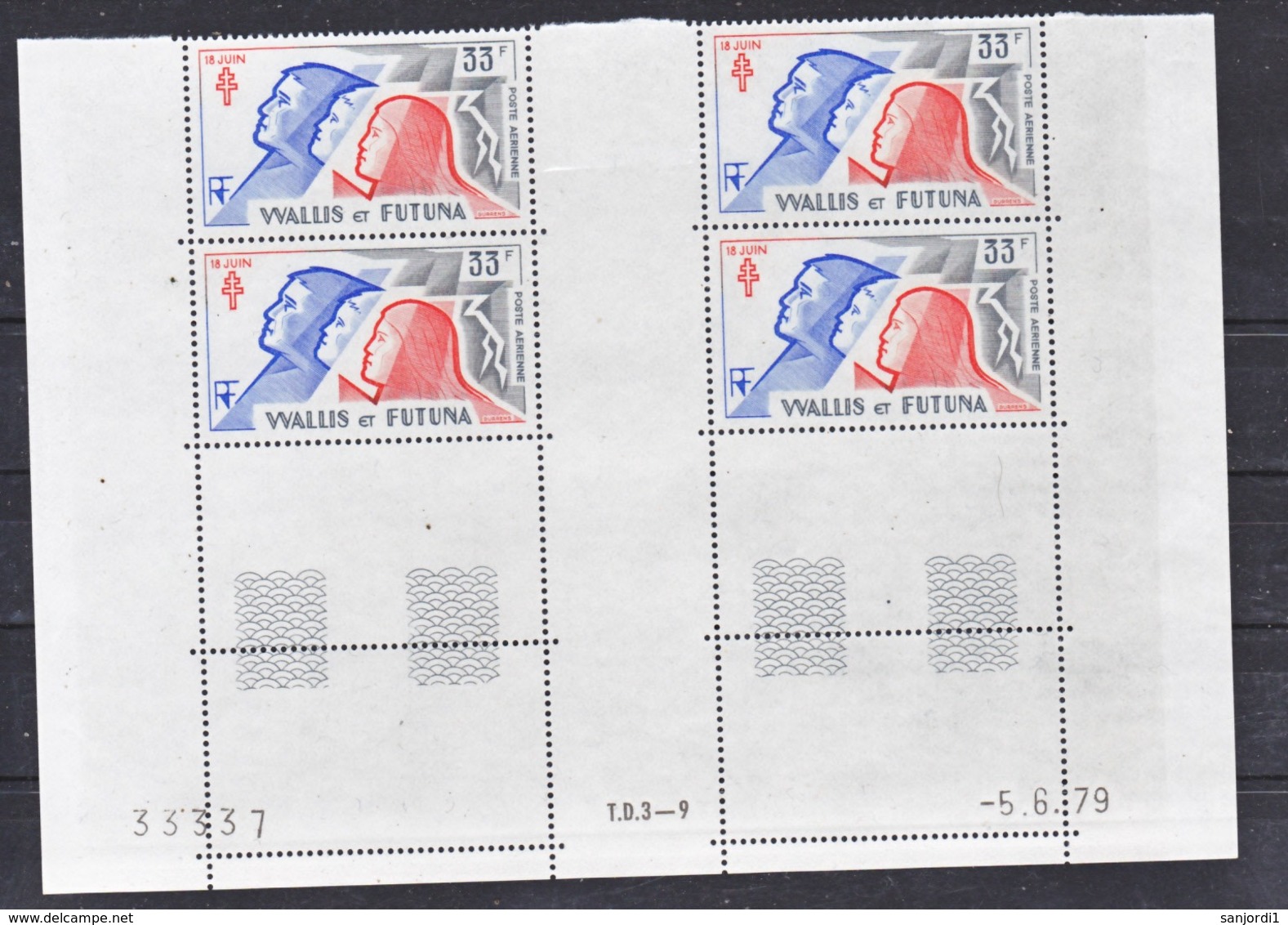 Wallis Et Futuna PA  96 Appel Du 18 Juin  Bloc De 6 Coin Daté  Neuf ** MNH  Cote 13 - Unused Stamps