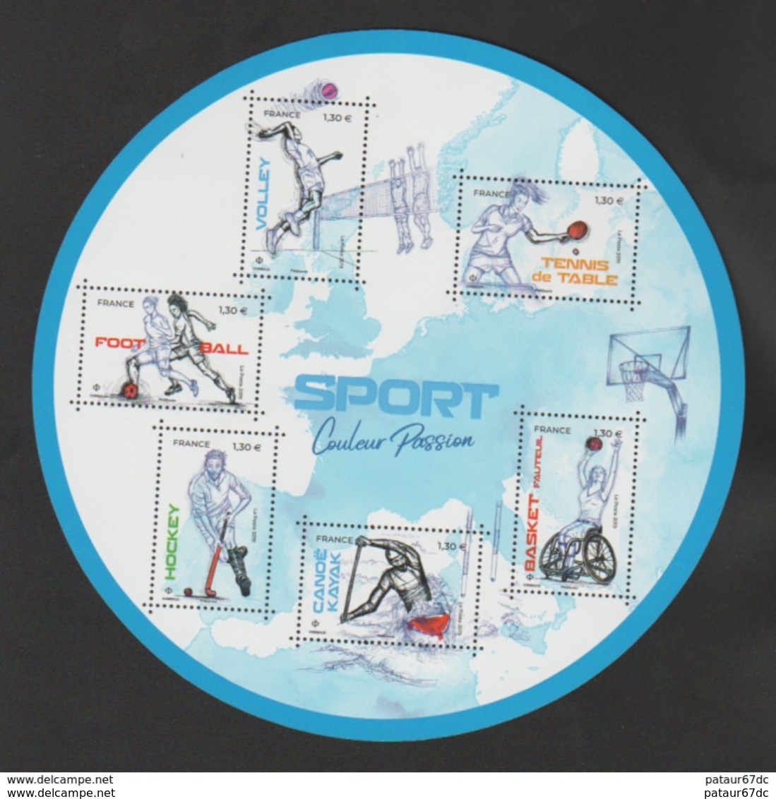 FRANCE / 2019 / Y&T N° 5326 ** : Du Bloc "Sport Couleur Passion" (Tennis De Table Féminin) - Gomme Intacte - Unused Stamps