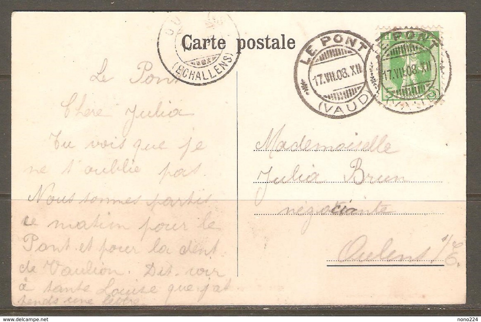 Carte P De 1908 ( Autour Du Chalet ) - Altri & Non Classificati