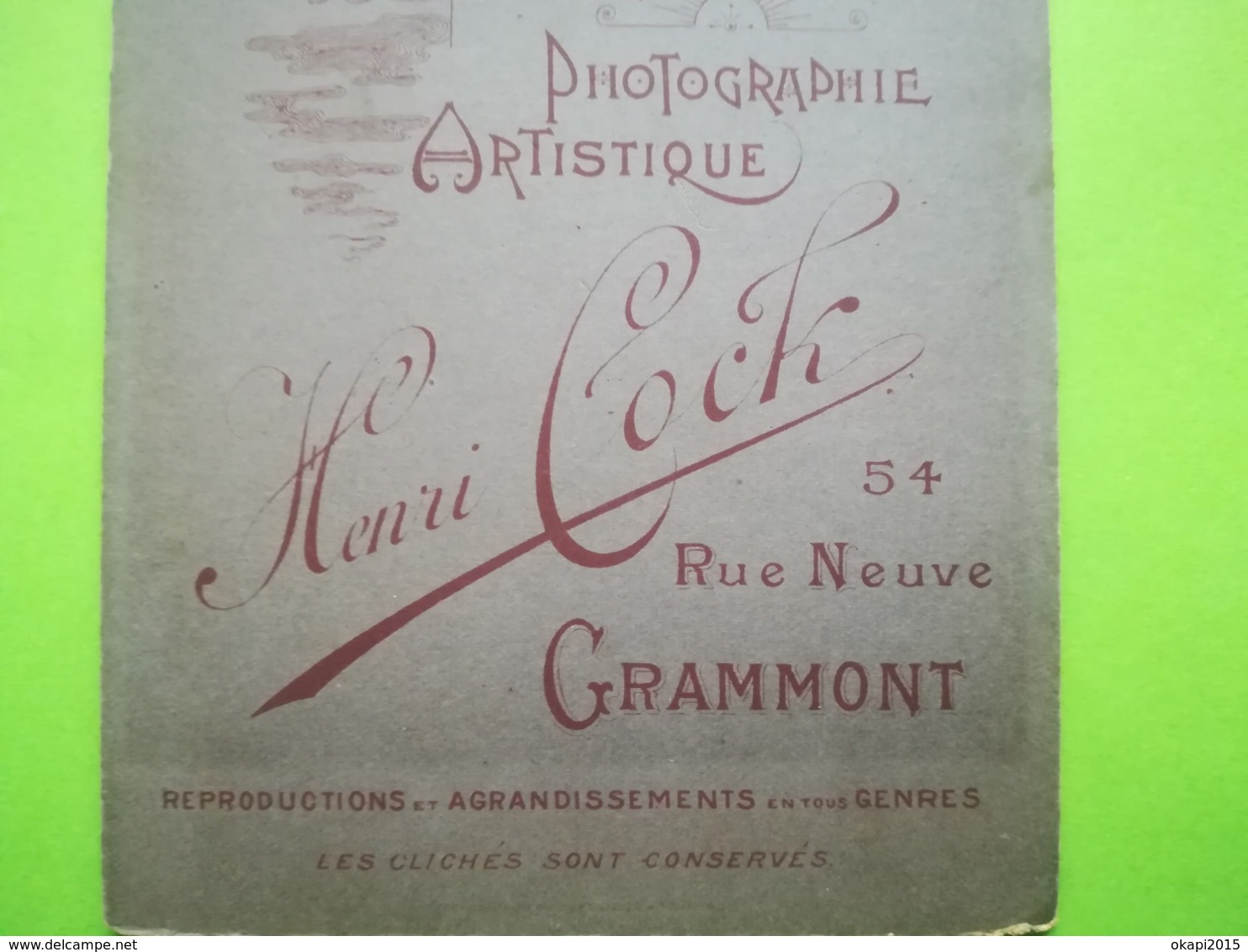 GRAMMONT ALOST FLANDRE ORIENTALE  BELGIQUE  FILLE COMMUNIANTE  PHOTO CARTONNAGE PHOTOGRAPHIE HENRI COCK RUE NEUVE