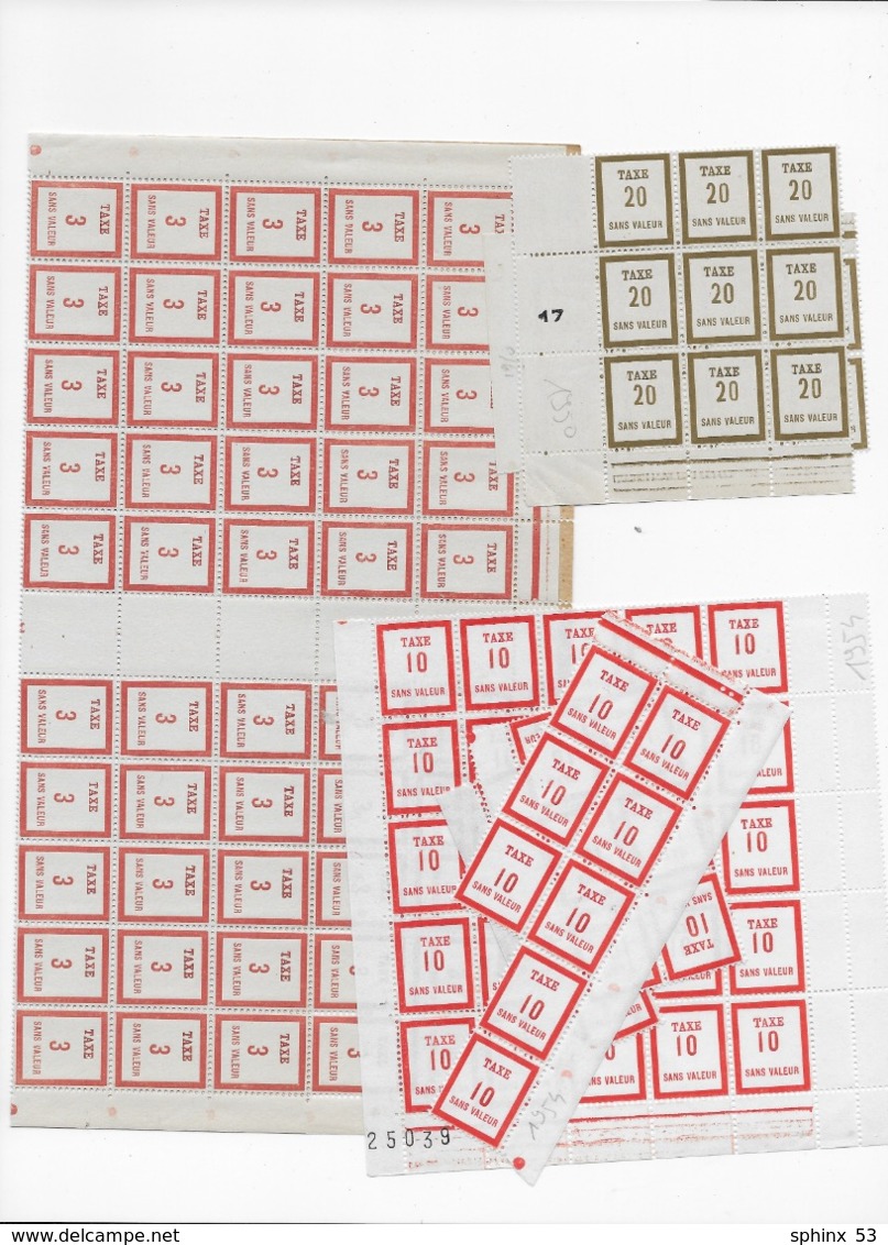 Vrac FICTIFS avant 1960 - Neufs ** en fragments (- 10 t avec AD)