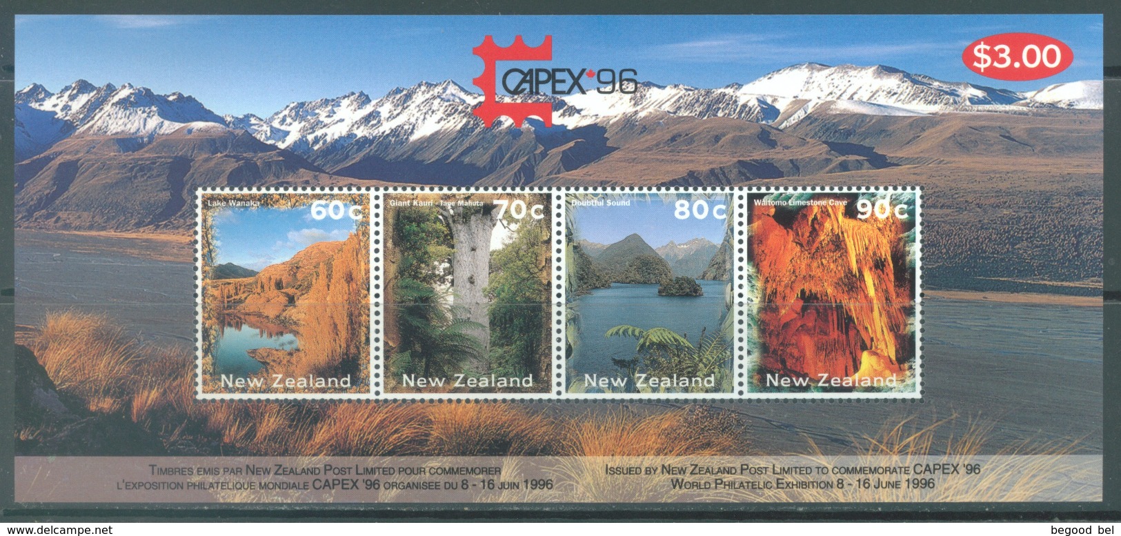 NEW ZEALAND - MNH/**. - 1996 - CAPEX 96 - Yv Bloc 106 - Lot 20609 - Blocs-feuillets