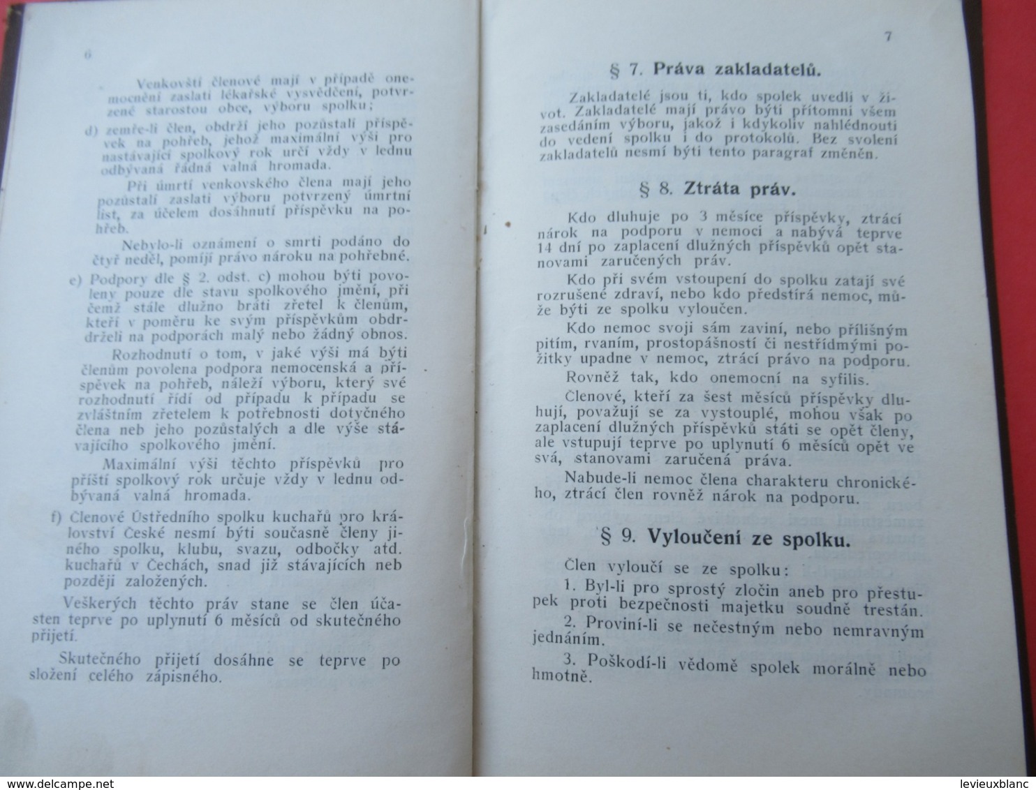 Livret  Relié/ Ustredni Spolku  Kucharu Pro Kralovstvi Ceské/Vaclav Hubon/ Brezen/Cerveneg/PRAGUE/1913    VPN284 - Diplome Und Schulzeugnisse