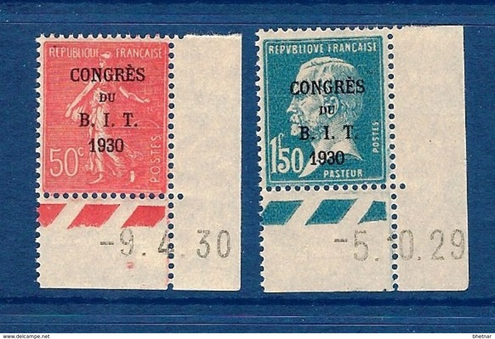 FR YT 264 & 265 " Congès Du BIT " 1930 Neuf** BDF Daté - Unused Stamps