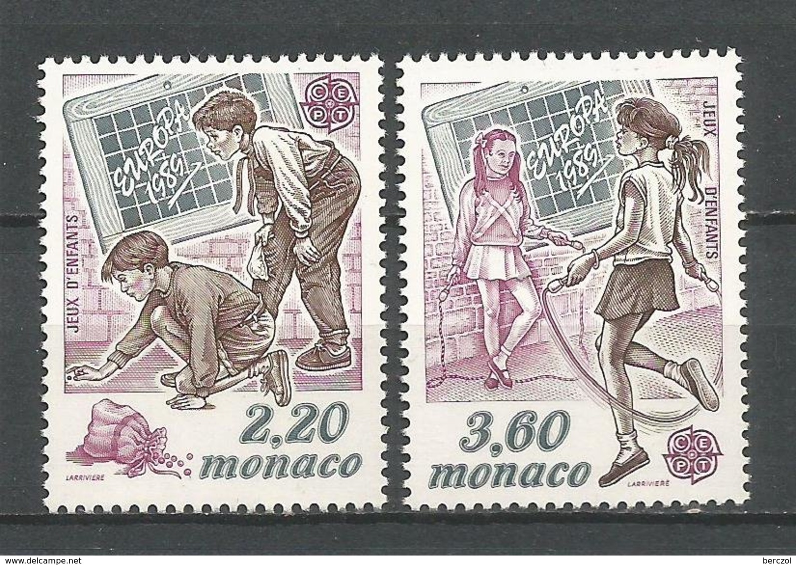 MONACO ANNEE 1989 N° 1686 1687 NEUFS** NMH - Unused Stamps