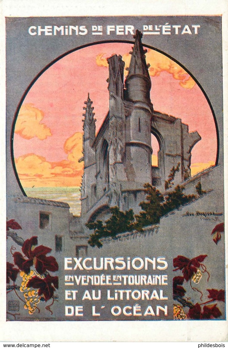 CHEMINS DE FER DE L'ETAT  EXCURSIONS En Vendée En Touraine - Obras De Arte