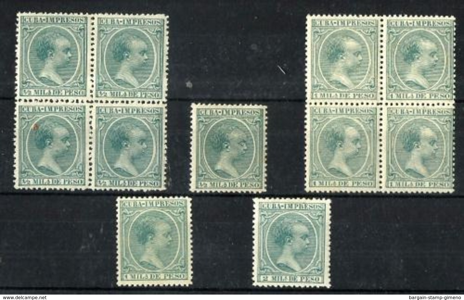 Cuba Española Nº 140/42 Nuevos. Cat.5,50€ - Cuba (1874-1898)