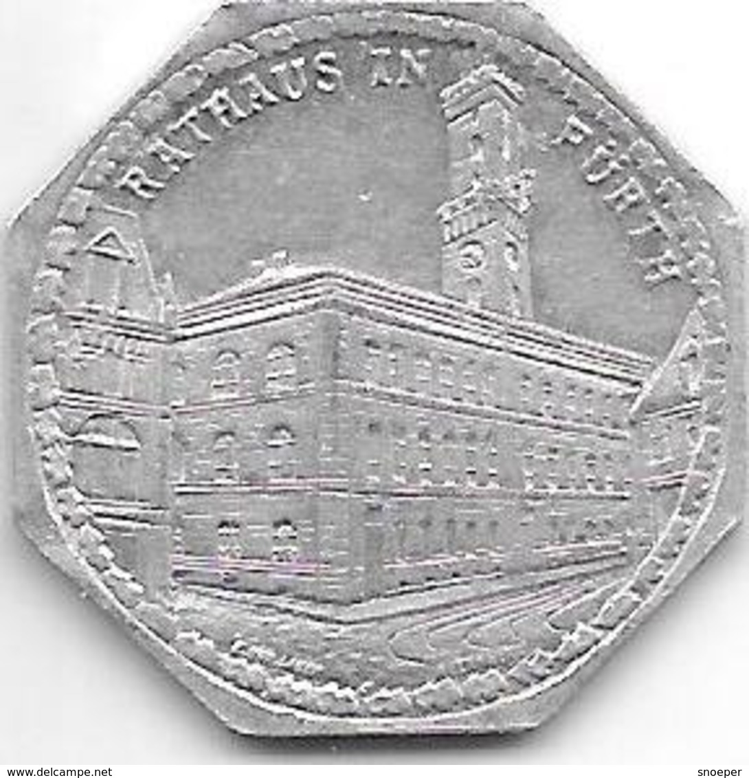 *notgeld Nurnberg 20 Pfennig ND Zn 10406.32 Rathaus Furth - Autres & Non Classés