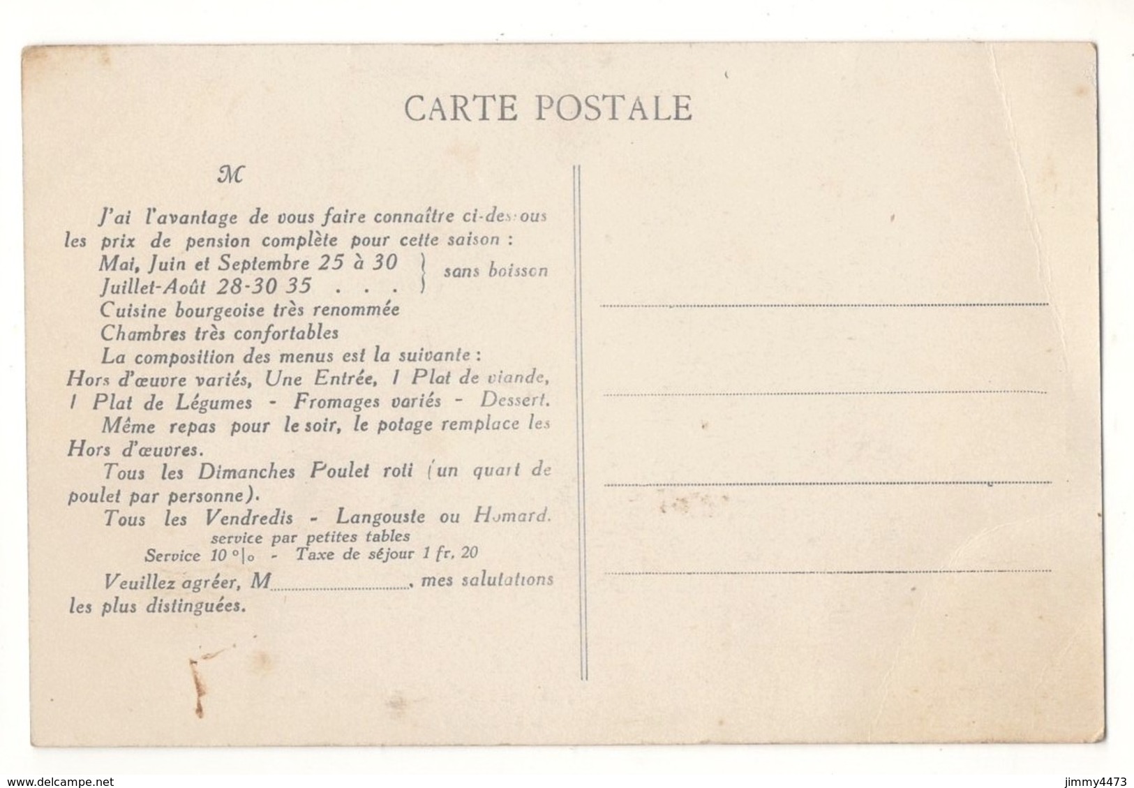 CPA - PARAME " LesCoccinelles " Pension De Famille De 1er Ordre - Une Chambre à Coucher 35 Ille Et Vilaine - Parame