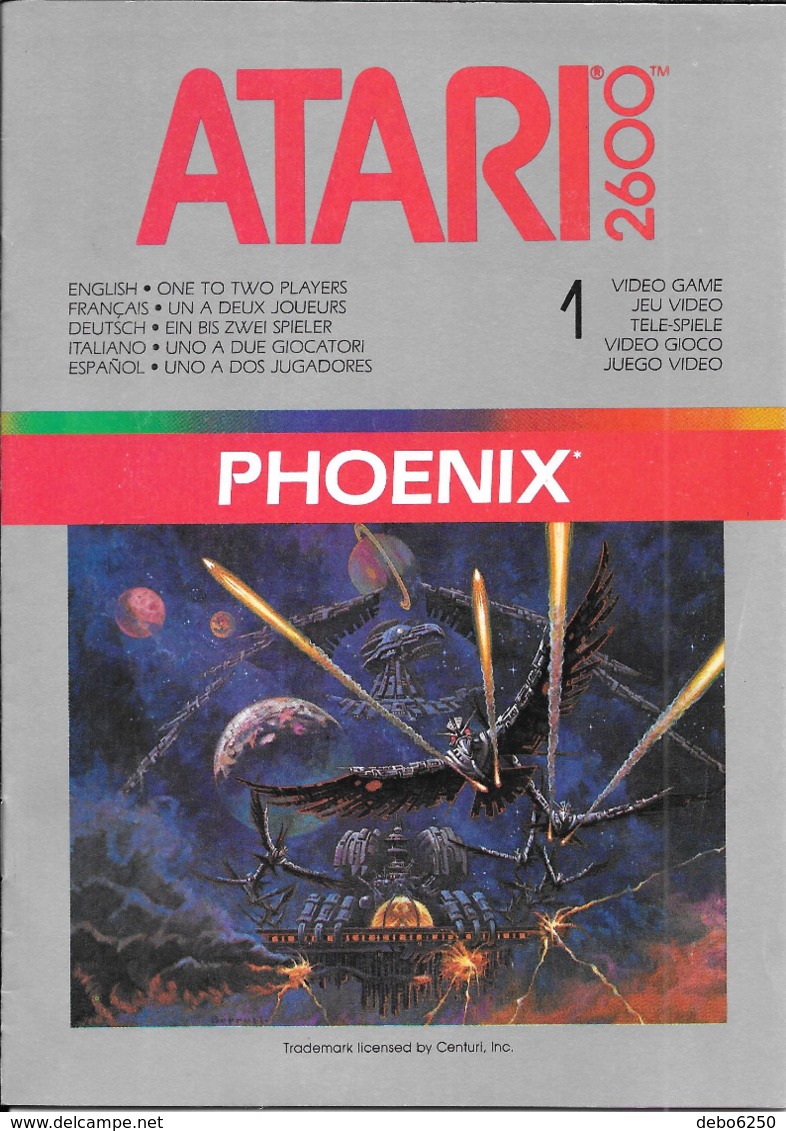 Manuel ATARI PHOENIX Pour Atari 2600 - Atari 2600