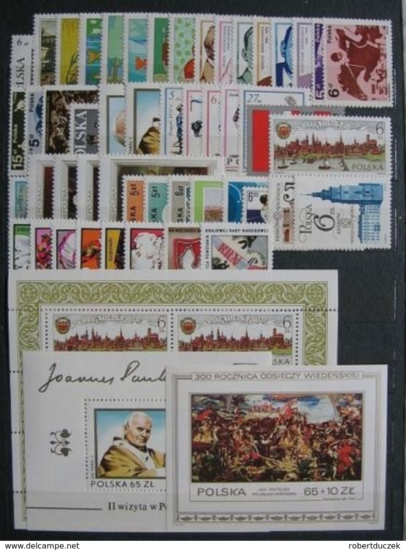 Poland 1983 Complete Year Set With Souvenir Sheets Basic MNH Perfect Mint Stamps. 50 Stamps And 3 Souvenir Sheets - Full Years