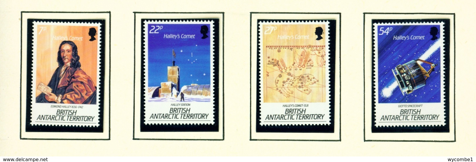 BRITISH ANTARCTIC TERRITORY - 1986 Halleys Comet Set Unmounted/Never Hinged Mint - Unused Stamps