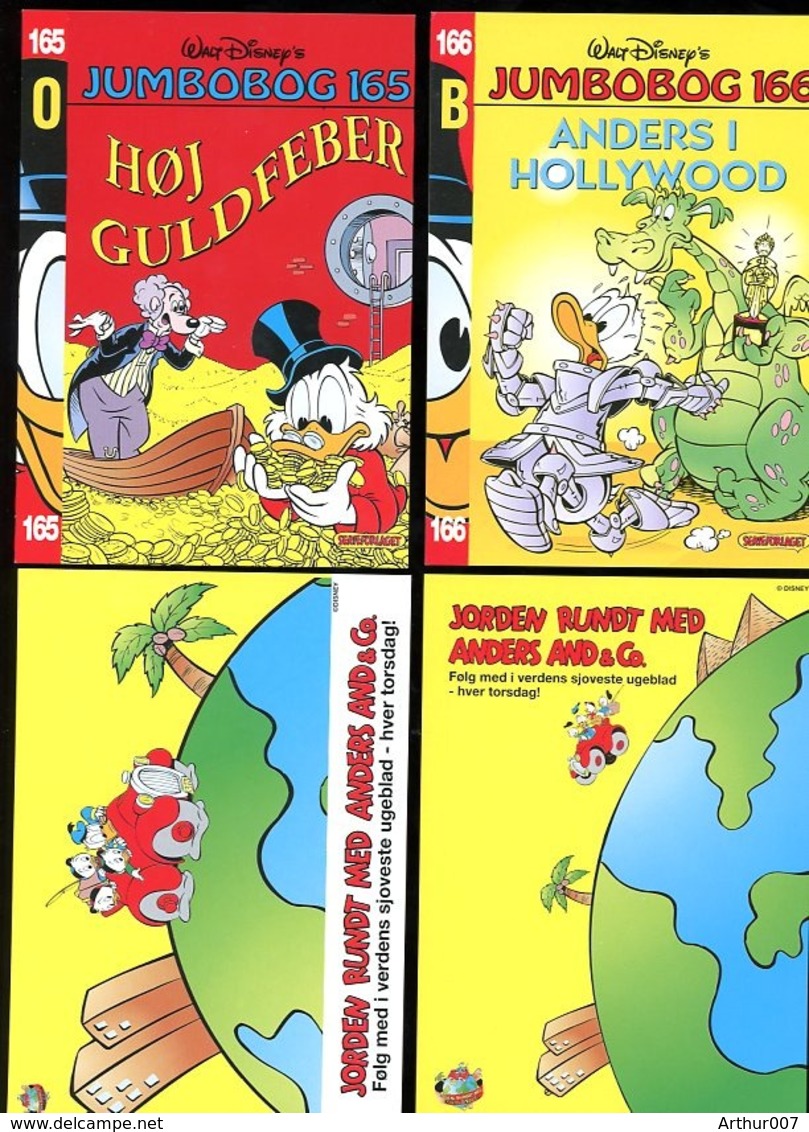 Série 6 Carte Publicité Walt Disney Picsou Denmark 1995 - Altri & Non Classificati