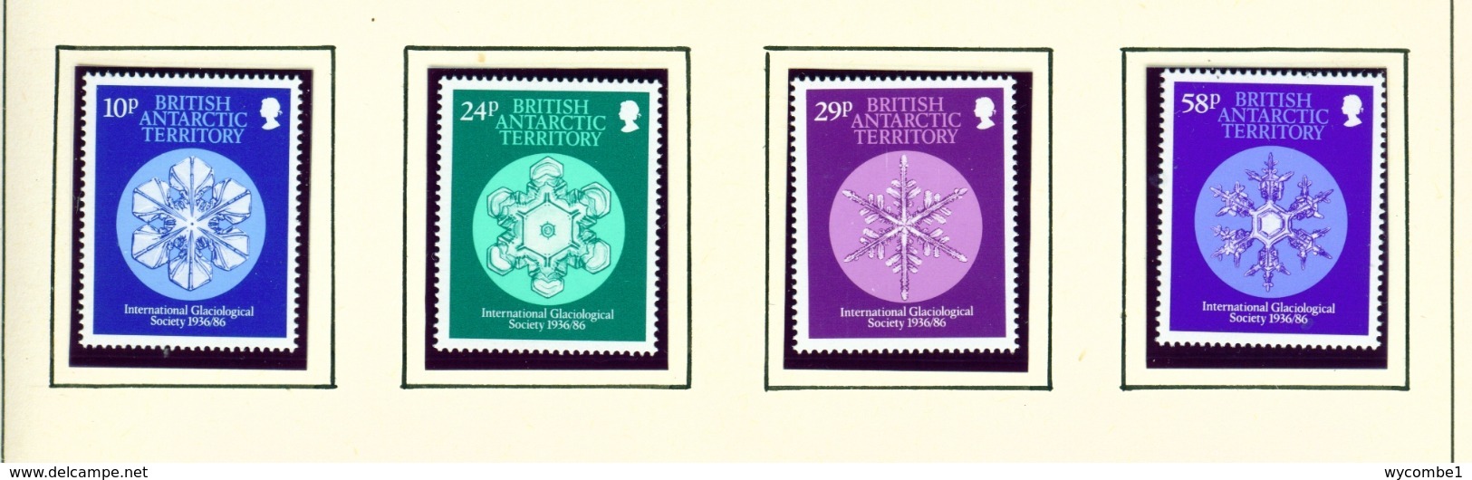 BRITISH ANTARCTIC TERRITORY - 1986 Snow Crystals Set Unmounted/Never Hinged Mint - Nuovi