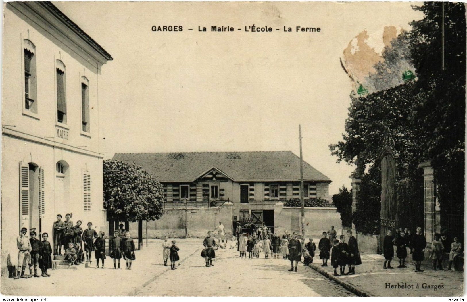 CPA GARGES - La Mairie - L'École - La Ferme (290851) - Garges Les Gonesses